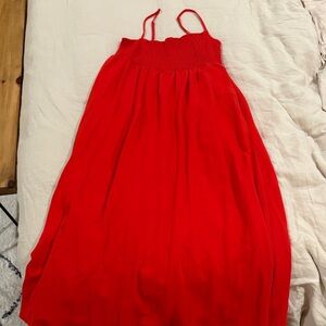 Z Supply Bright Red Kids Casual Dress